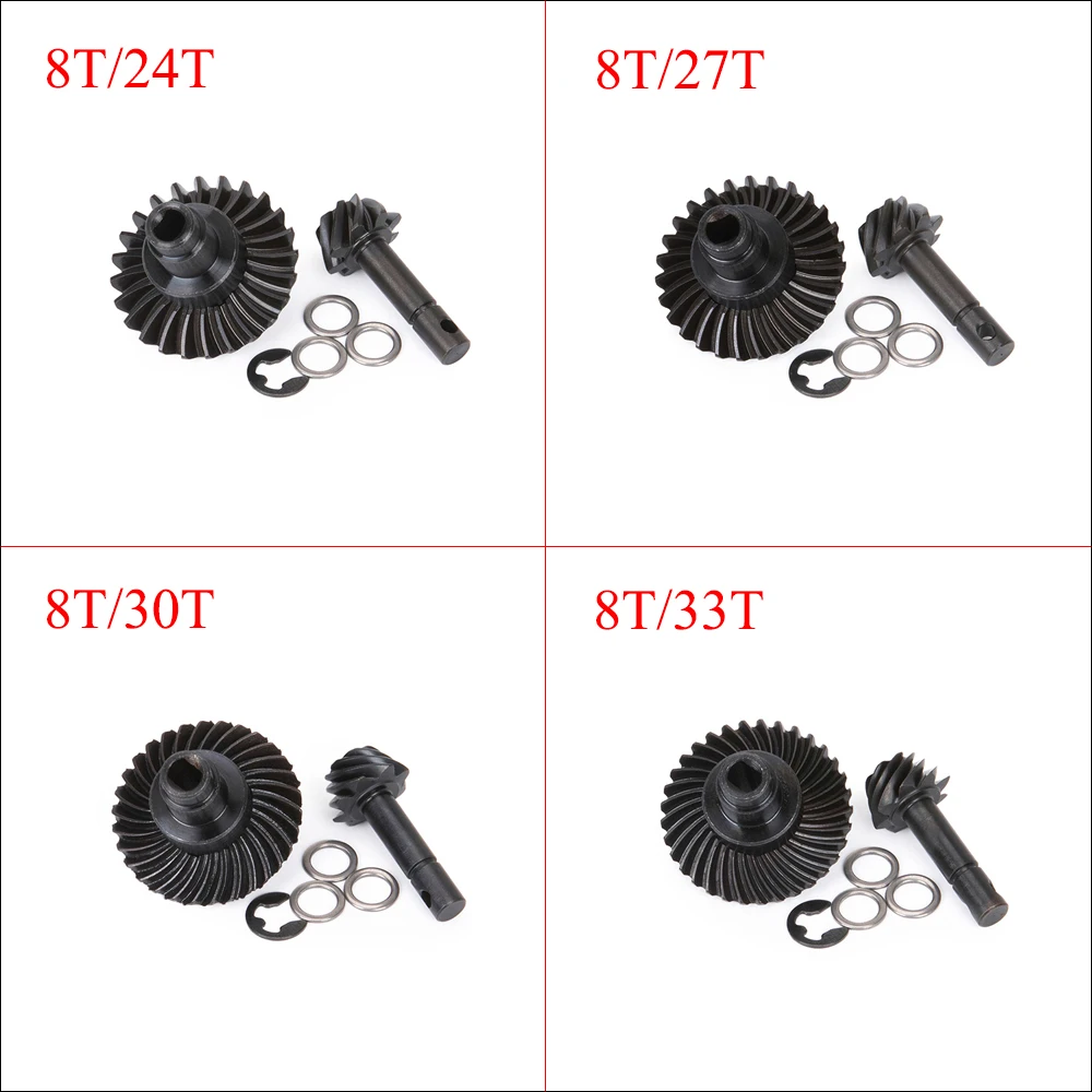 Rc Hobby Grade Crawler - Kim Loại 8T/24T/27T/30T/33T Vát Gear Bộ