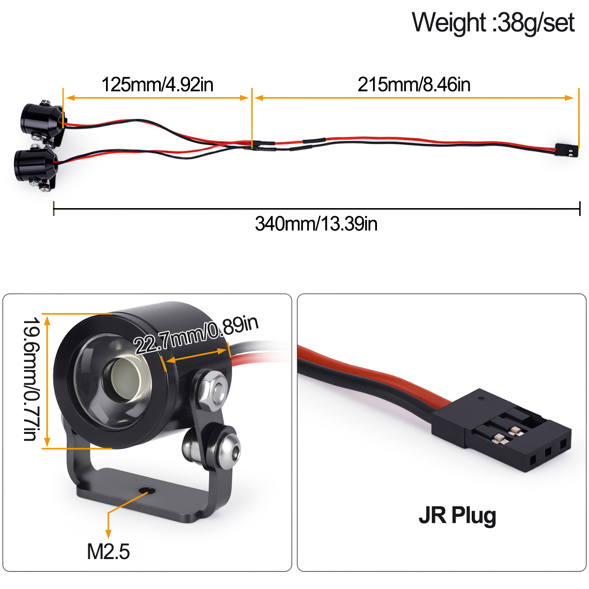 RC Car LED Light Headlight Spo - đánh giá và giá Rc Hobby Horizon