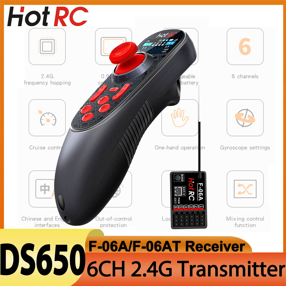 HOTRC DS650 DS-650 6CH Remote  - đánh giá và giá Radio Transmitter 6Ch
