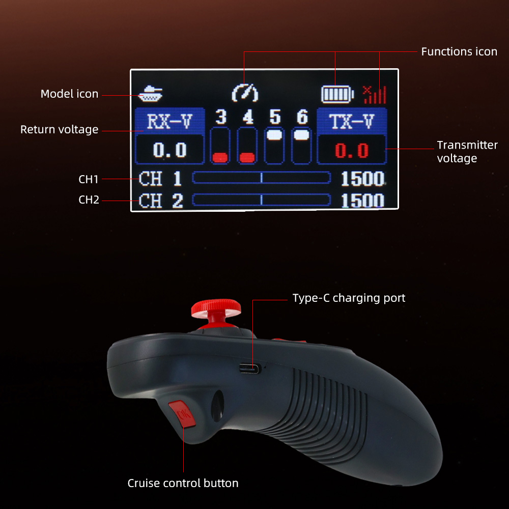 HOTRC DS-650 6CH 2.4G Radio Sy - đánh giá và giá Radio Transmitter 6Ch