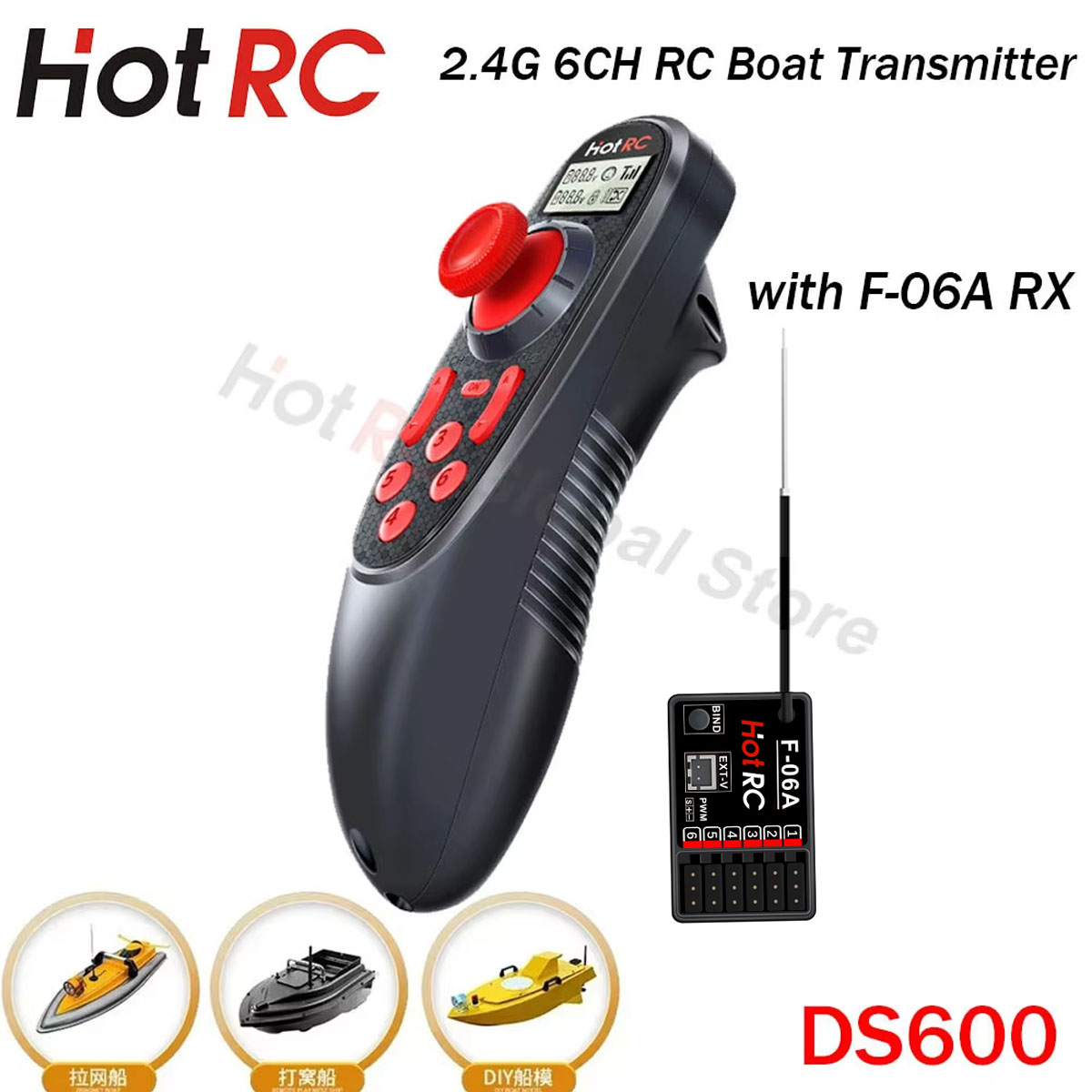 HOTRC DS600 6CH 6 Channel 2.4G - đánh giá và giá Radio Transmitter 6Ch