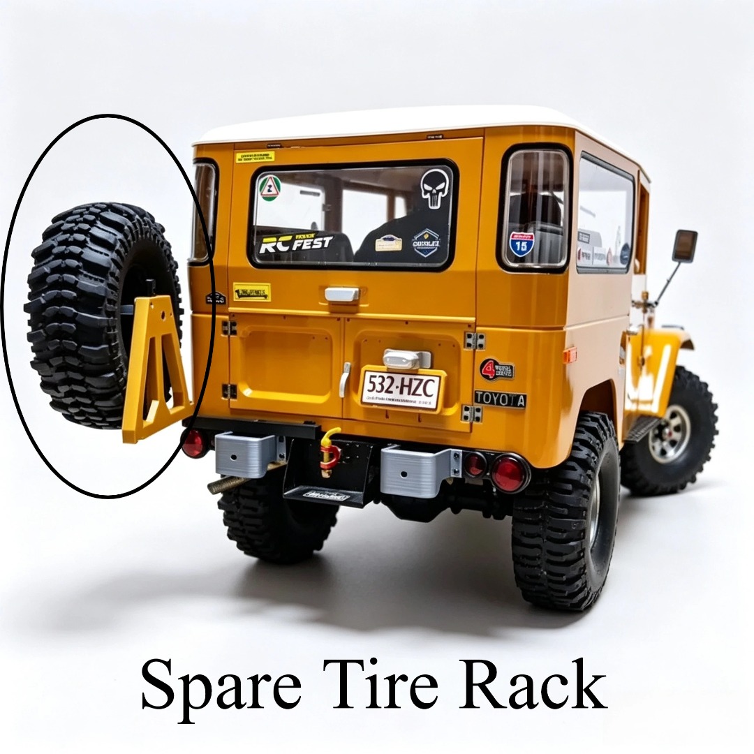 Lockable Open Spare Tire Carri - đánh giá và giá Rc Hobby Grade Crawler