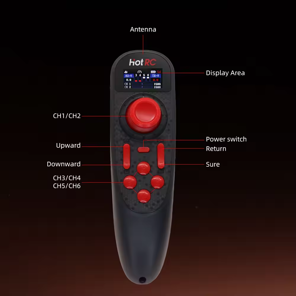 HOTRC DS-650 6CH 2.4G Radio Sy - đánh giá và giá Radio Transmitter 6Ch